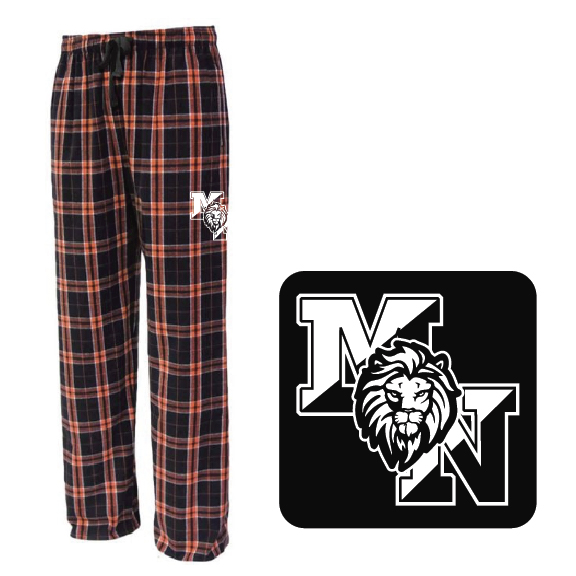 Black/Orange Flannel Pants