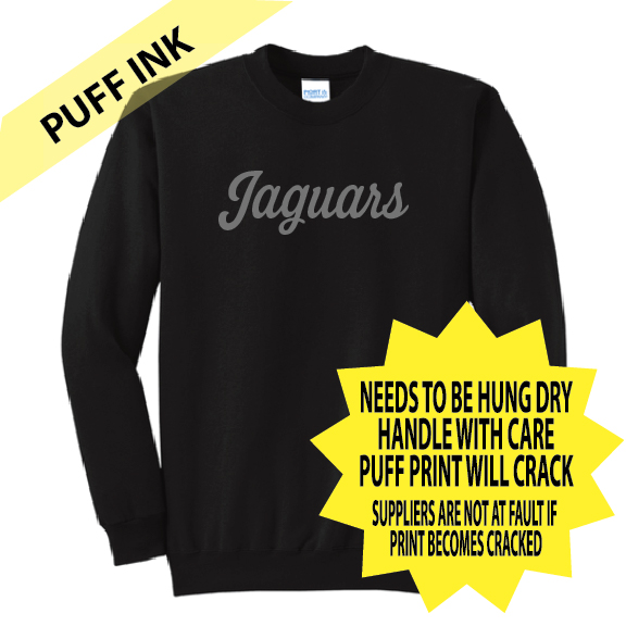 28   Crewneck Sweatshirt with Puff Print Jaguars