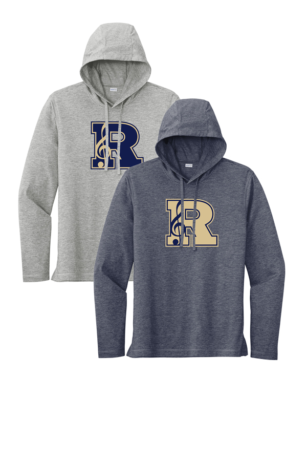 Big Band print Tri-Blend Lightweight Long Sleeve Hoodie - ST406