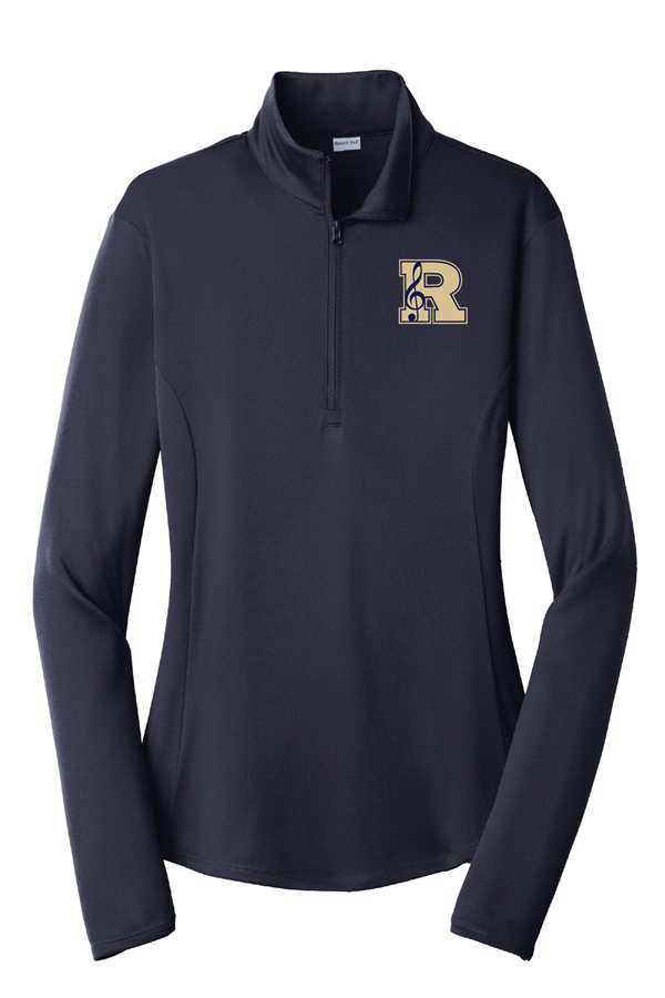 Small Band print Ladies Performance 1/4 Zip - LST357