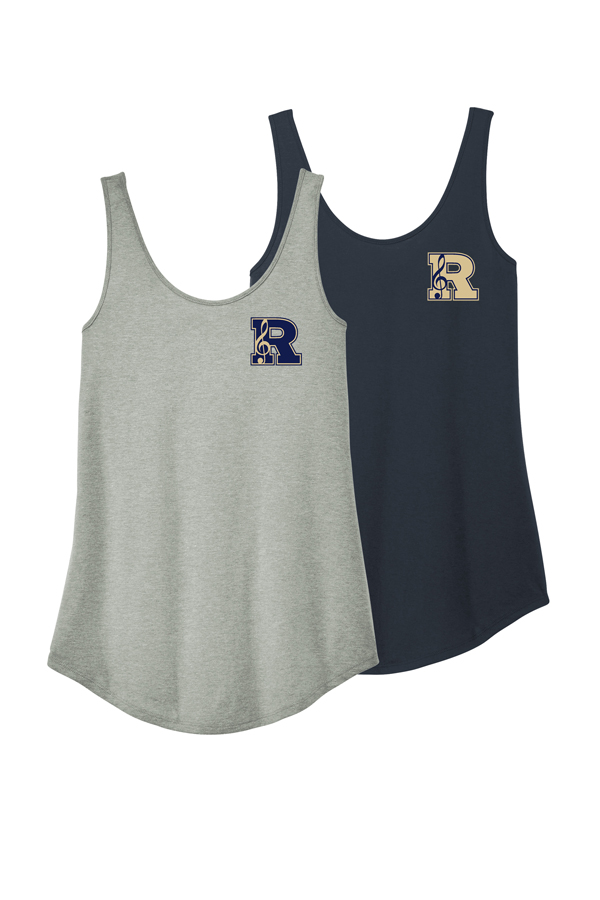 Left Chest Band print Ladies Relaxed Tank - DT151