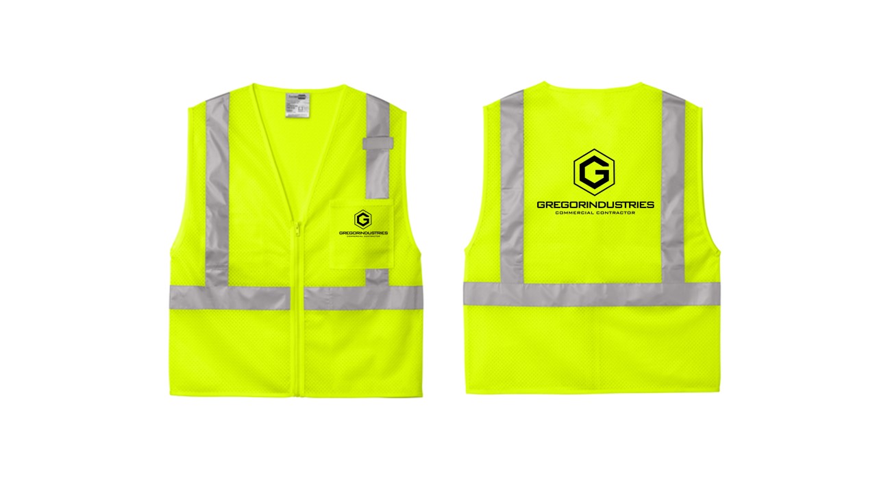 Safety Vest ANSI 107 Class 2 Mesh Zippered