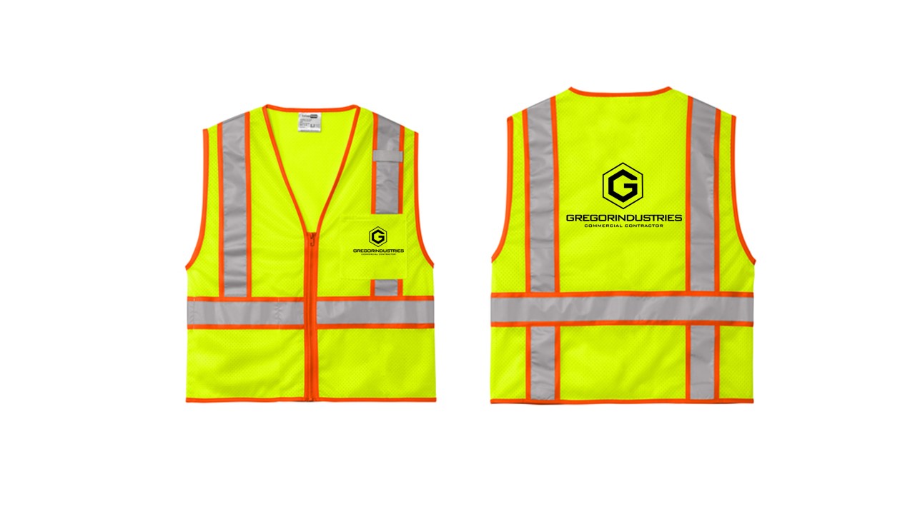 Safety Vest NSI 107 Class 2 Mesh Zippered Two-Tone