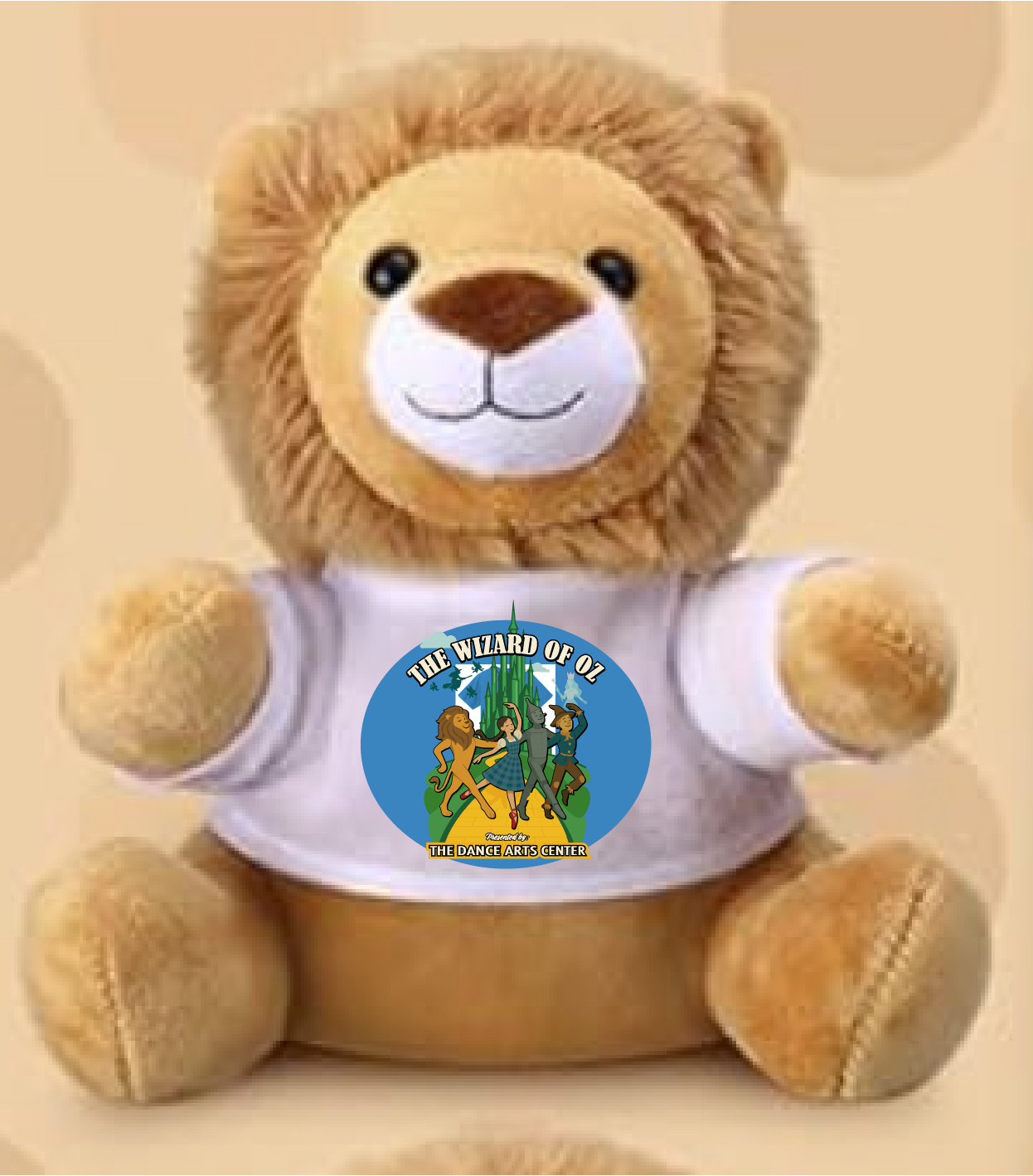 Plush Cowardly Lion with Wizard of Oz T-shirt