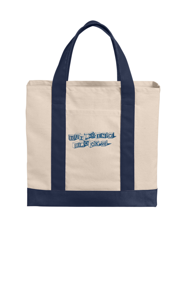 Cotton Canvas Two-Tone Tote
