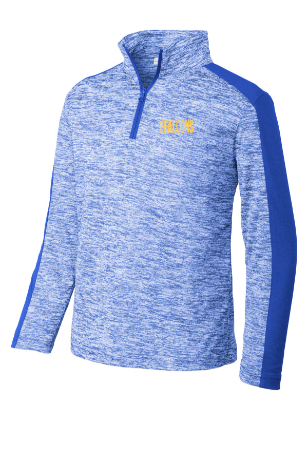 *Uniform Approved* YOUTH Electric Heather 1/4-Zip Pullover