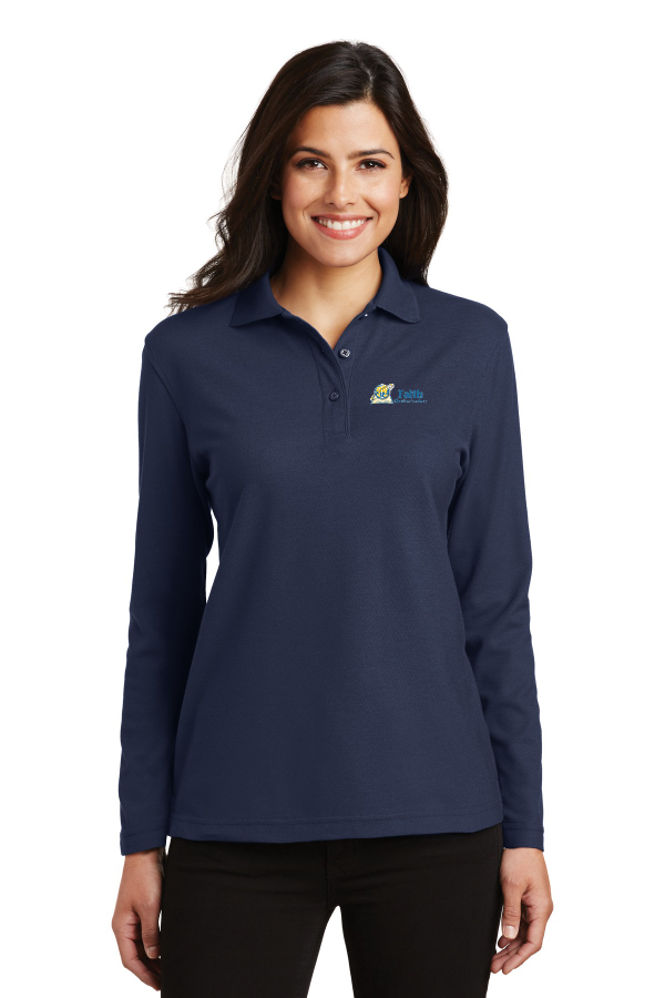 ZL Ladies Silk Touch Long Sleeve Polo