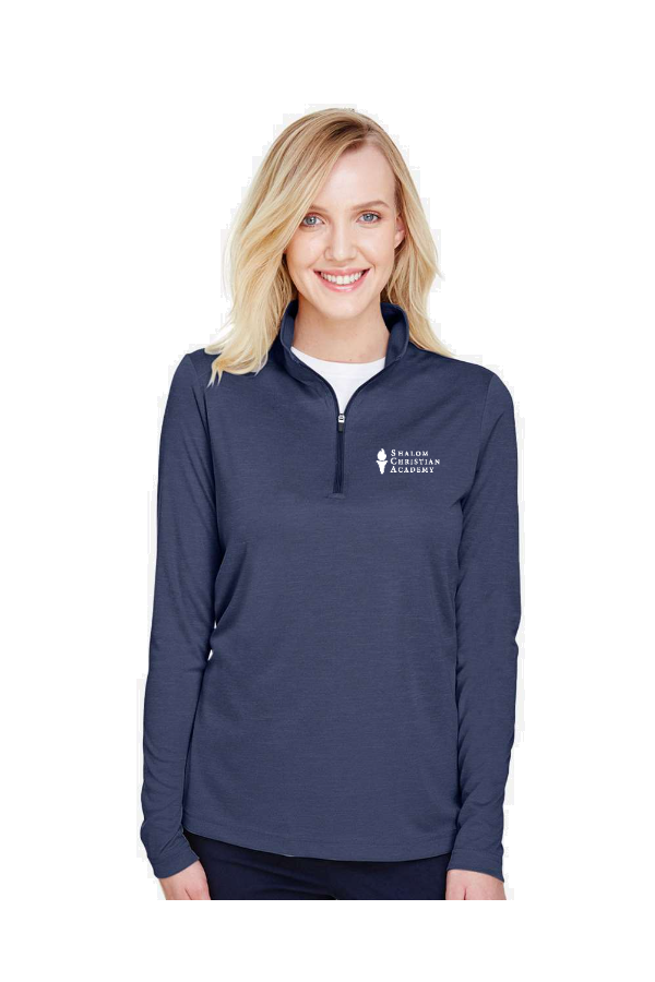 Ladies Heather Performance 1/4 Zip UNIFORM APPROVED
