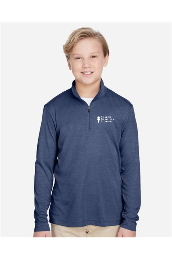 Youth Heather Performance 1/4 Zip UNIFORM APPROVED