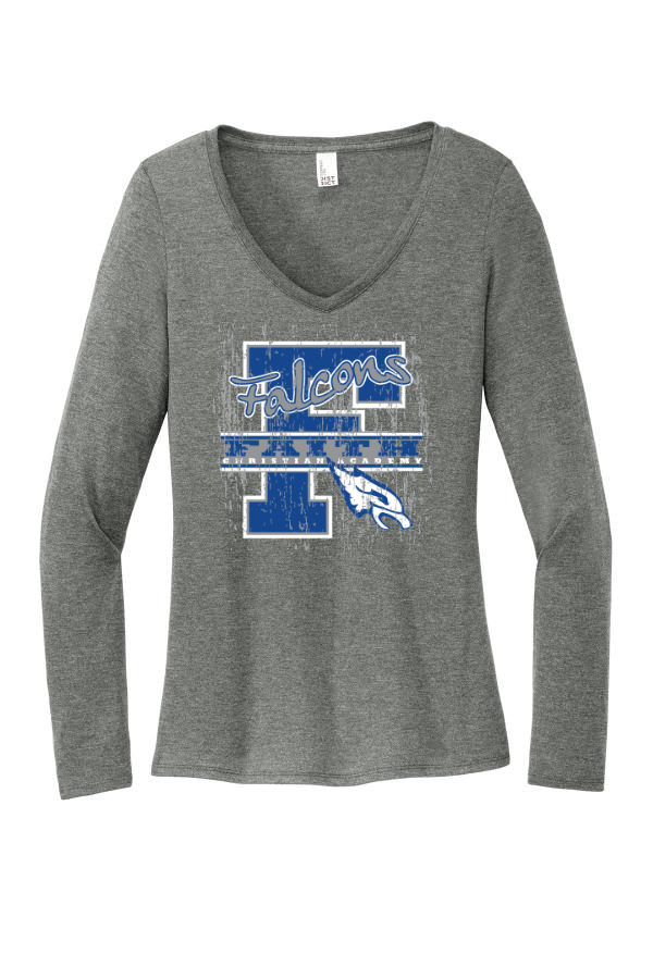 Ladies Long Sleeve V-Neck Tee