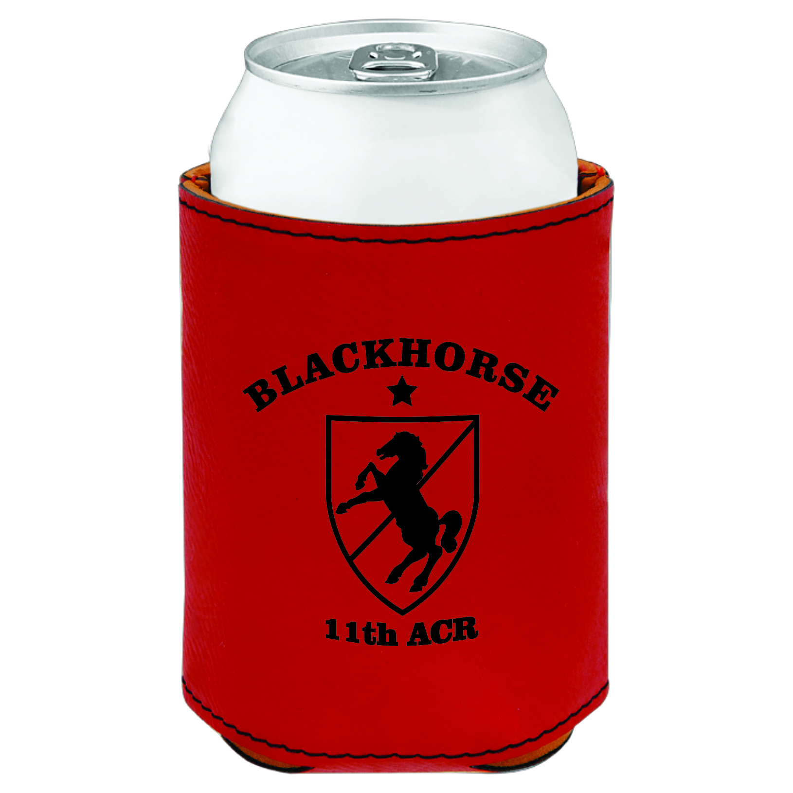 Leatherette Koozie Red