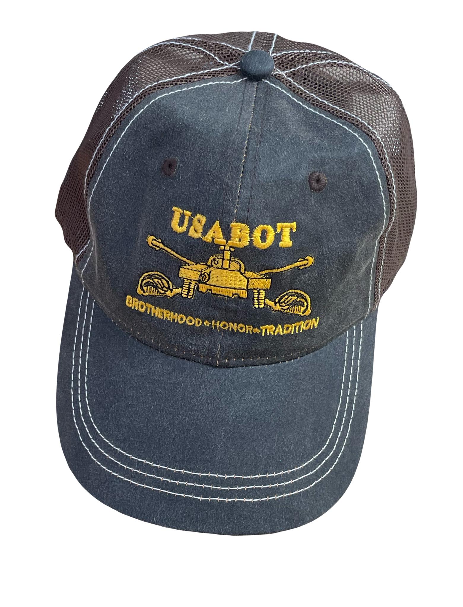 Weathered Brown Mesh Back Cap