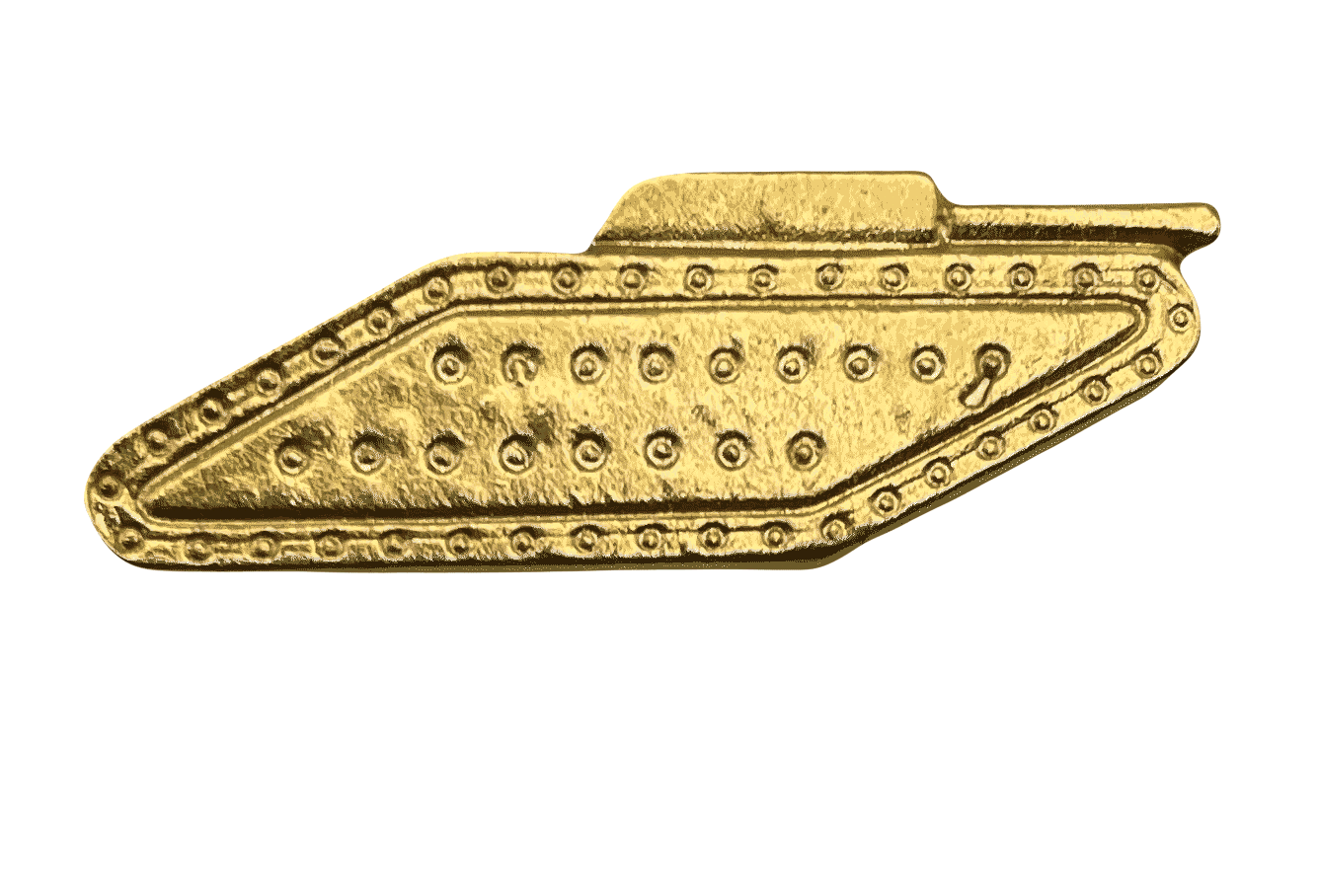 Tank Gold Plated Lapel PIn