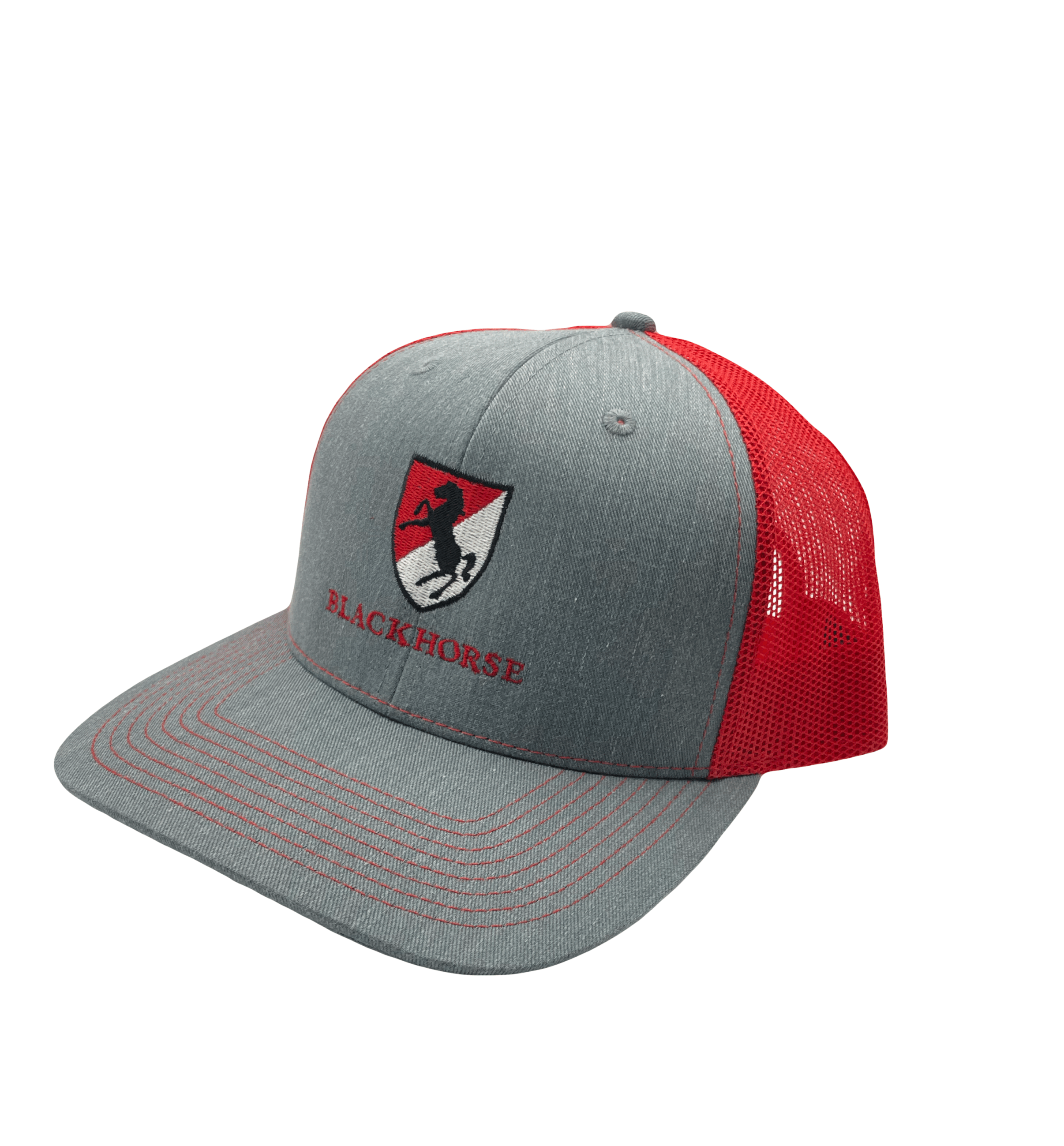 Trucker Cap - Heather Grey and Red