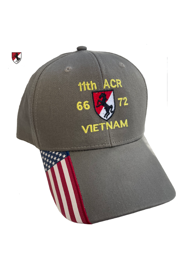 Military Green 11th ACR Cap with Flag