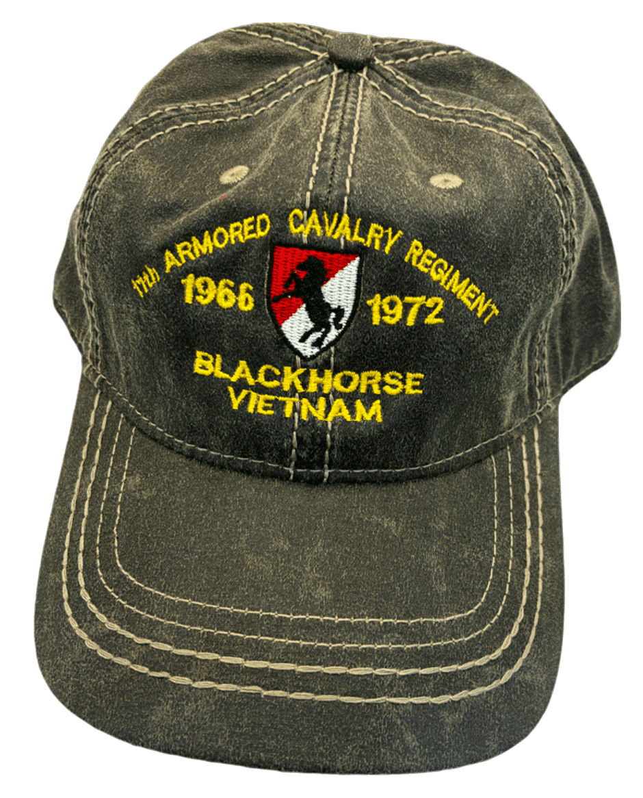 Blackhorse Pigment Print Distressed Cap