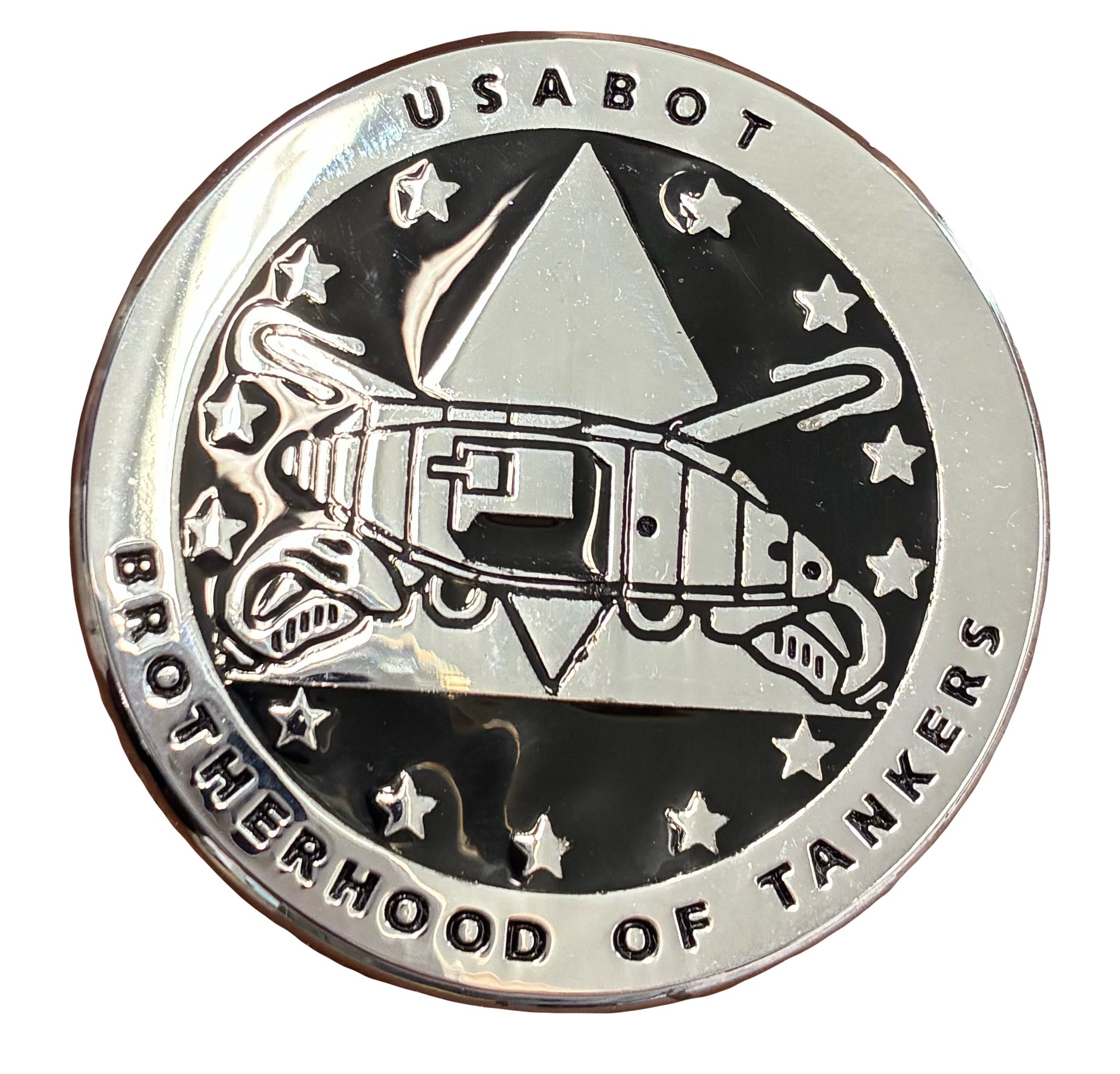 USABOT Metal Black and Chrome Auto Emblem