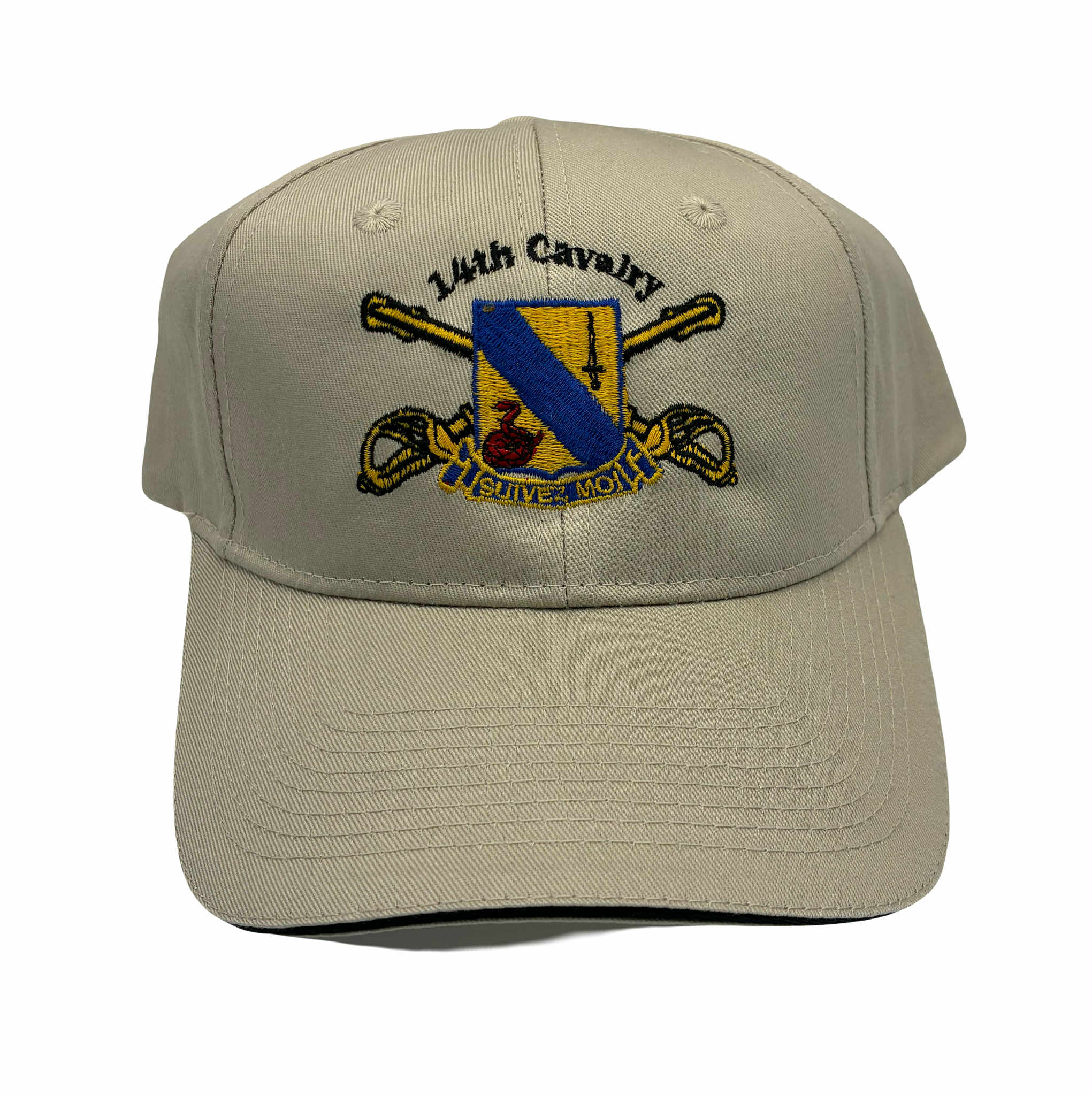 Washed Twill Khaki and Black Hat