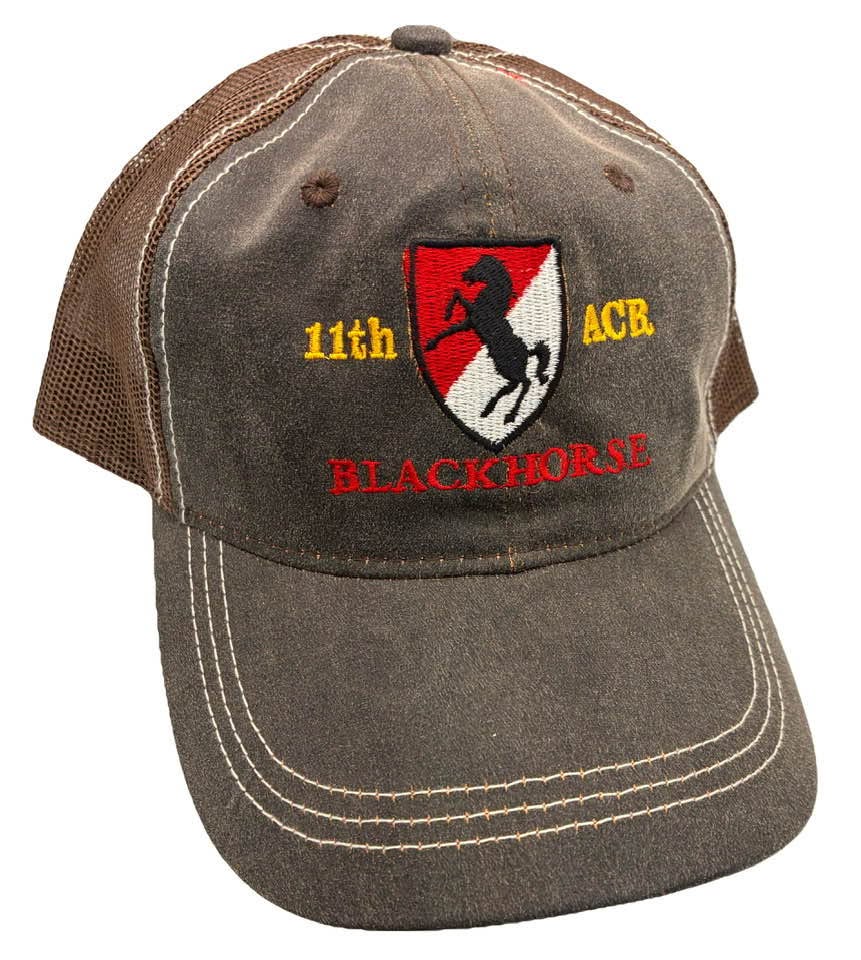 Weathered Brown Mesh Back Cap