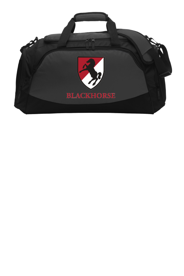 Port Authority Black and Grey Active Duffel