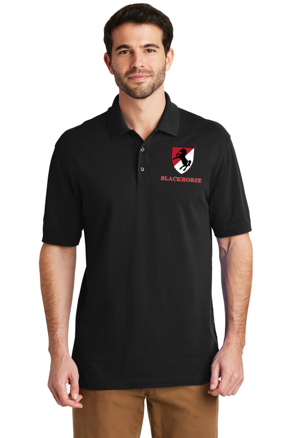 EZ Cotton Black Polo