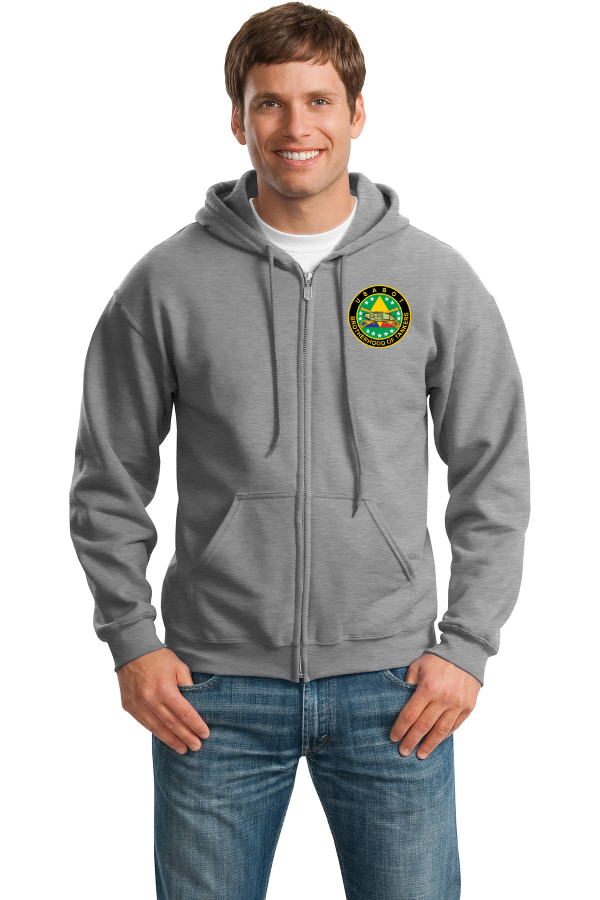 Full Zip Hooded Sweatshirt - Grey