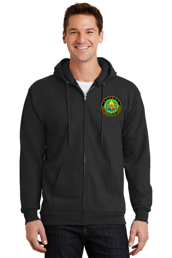 Full Zip Hooded Sweatshirt - Black