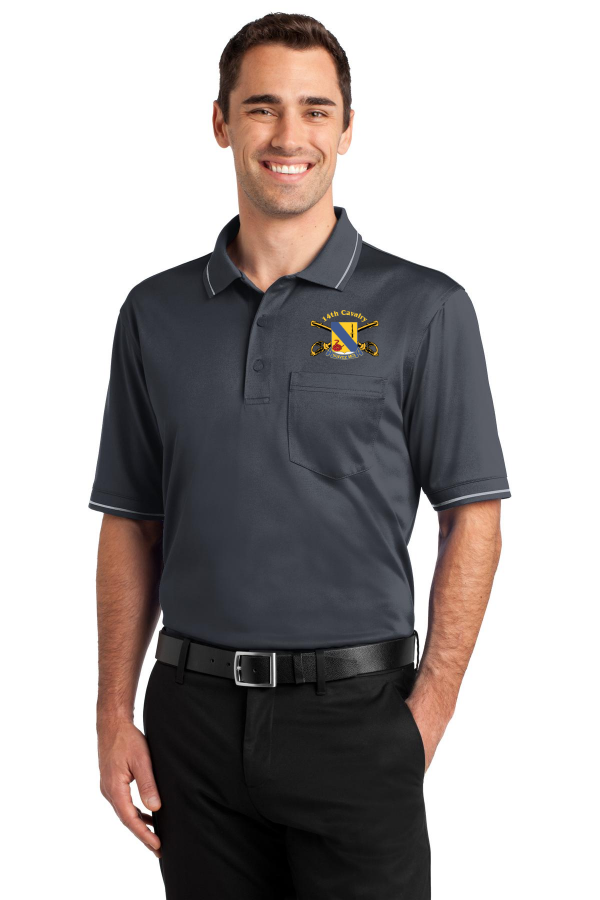 Cornerstone Dark Grey Pocket Polo