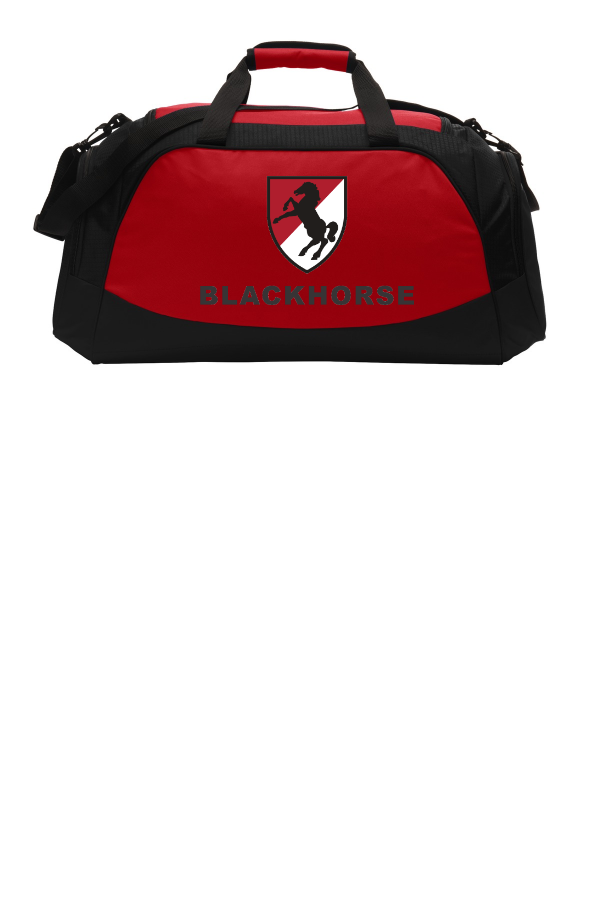 Port Authority Red and Black Active Duffel