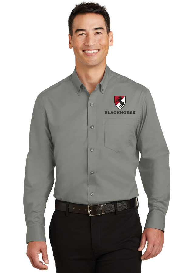 Port Authority SuperPro Long Sleeve Twill Shirt - Grey