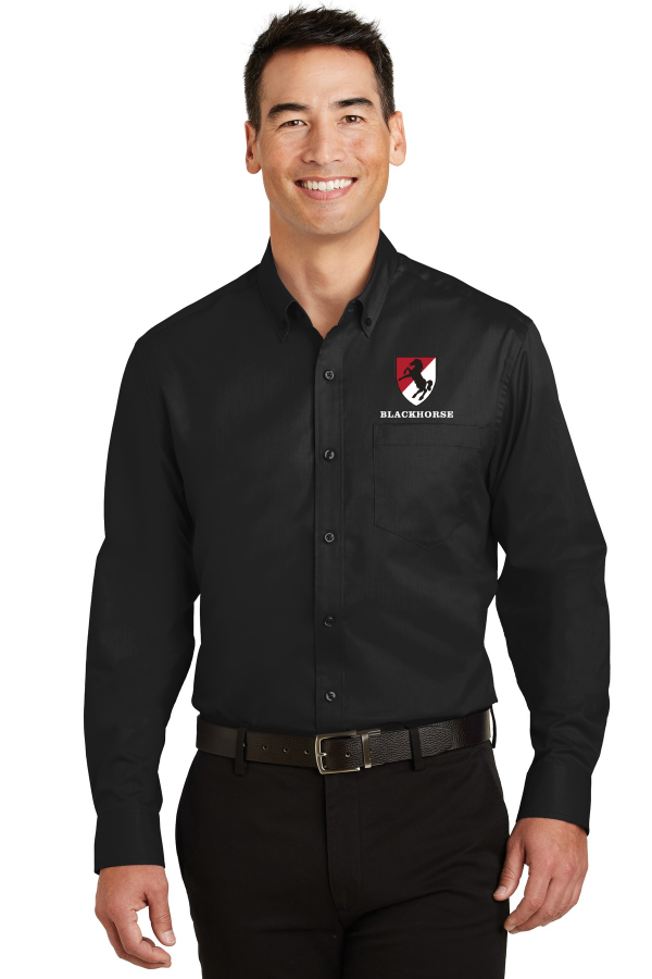 Port Authority SuperPro Long Sleeve Twill Shirt - Black