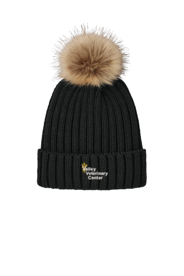 Faux Fur Pom Beanie