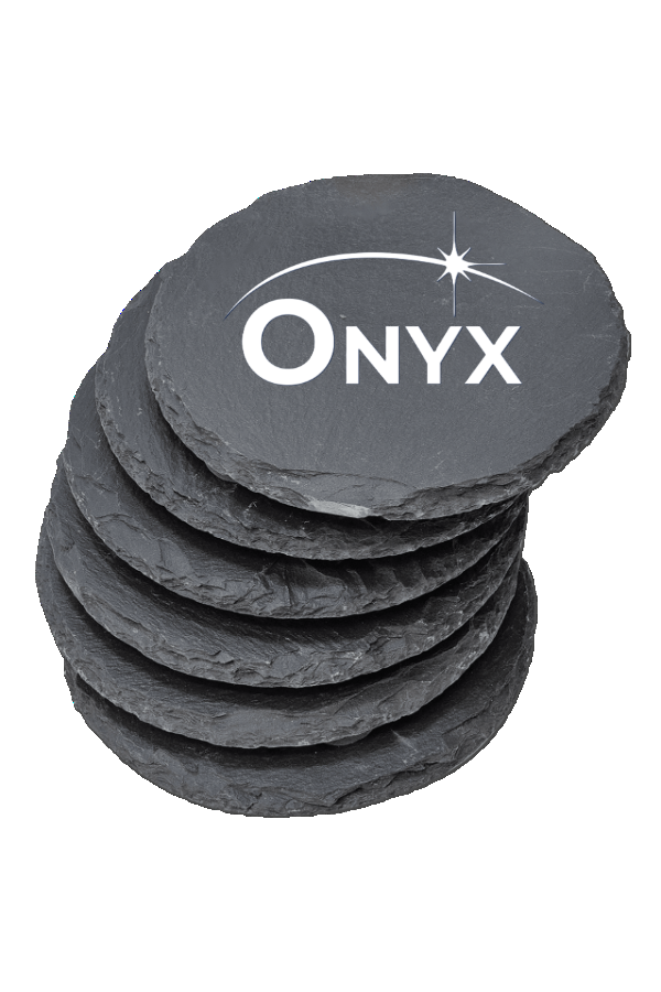 Round Slate 6 Pack Coaster Set