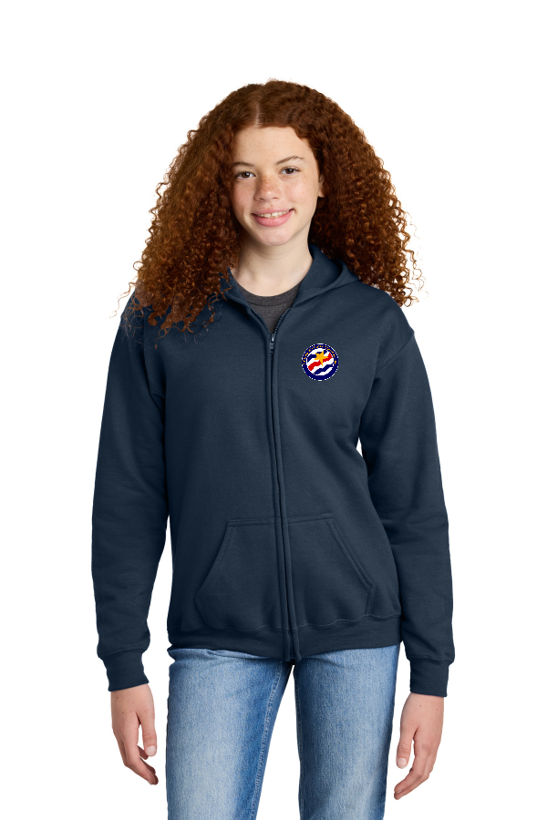 Youth Heavy Blend Full-Zip Hooded Sweatshirt