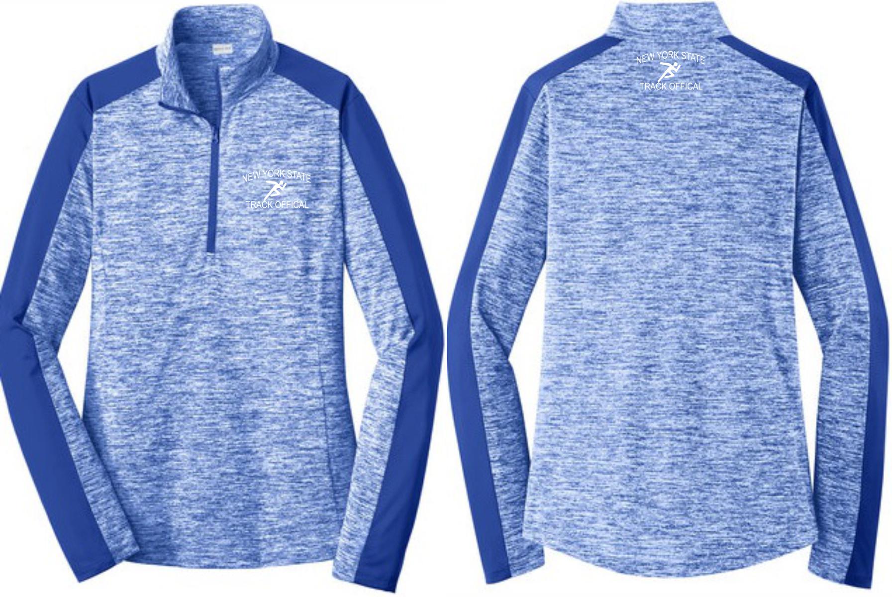 Electric Heather Colorblock 1/4-Zip Pullover-Ladies