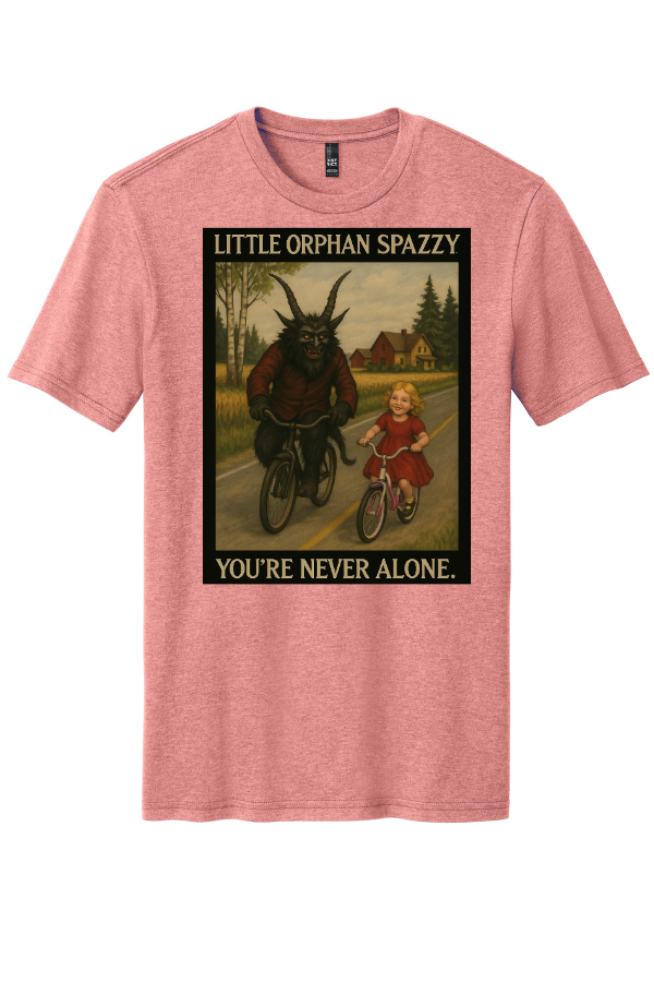 Little Orphan Spazzy Rural Bike Riding HH Perfect Blend CVC Tee