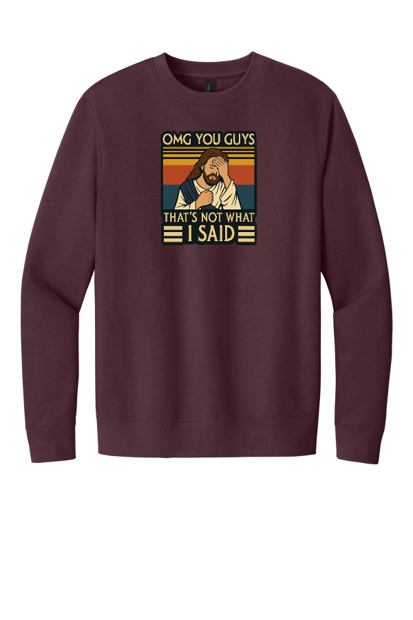 OMG Jesus HH VIT Fleece Crewneck Sweatshirt