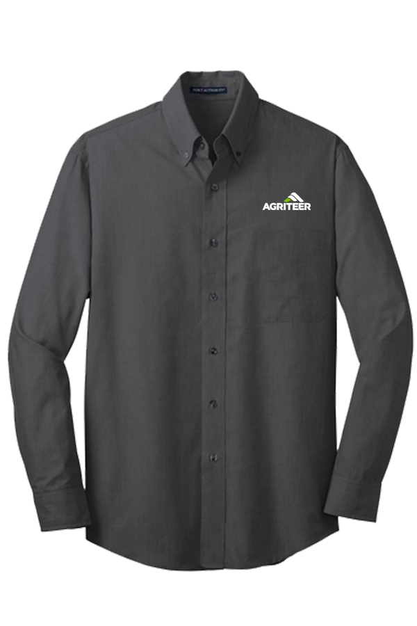 Long Sleeve Button Down Poplin Shirt