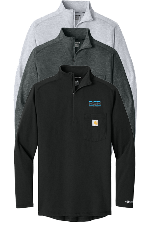 Carhartt 1/4 Zip Long Sleeve Pocket Tee