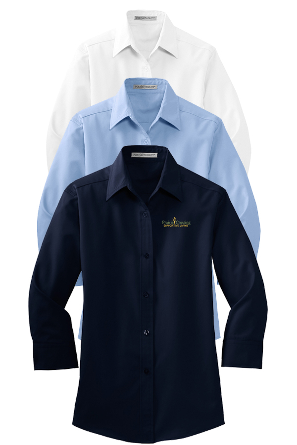 Port Authority Women's 3/4 Sleeve Carefree Easy Care Shirt