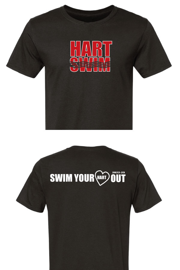 Uni-Sex Soft Style T-Shirt-Hart Swim is providing every swimmer this shirt in the spirit pack, this is for an extra or a parent
