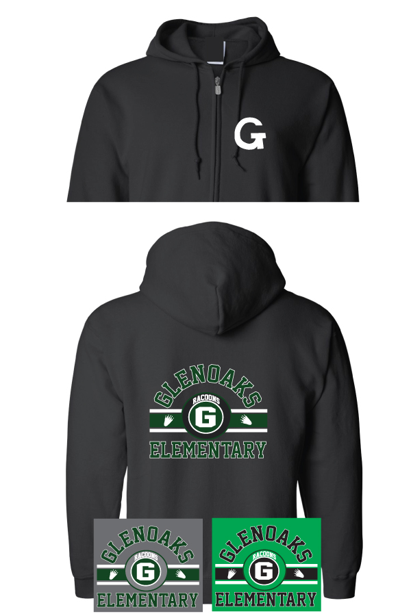 Zip Hooded Sweatshirt Design 1