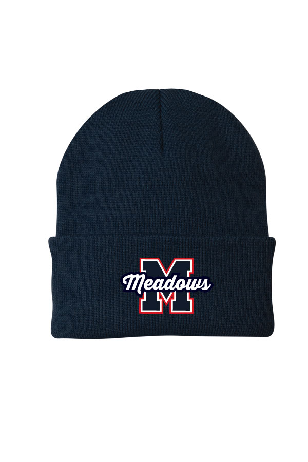 Navy Foldover beanie