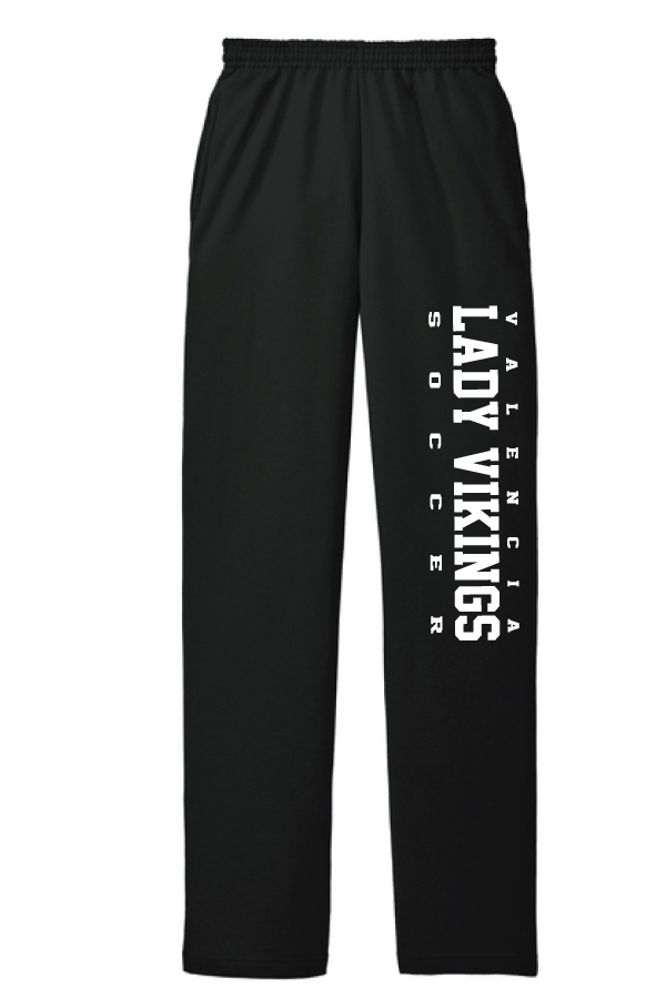 Open Bottom Sweatpants with pockets-Black