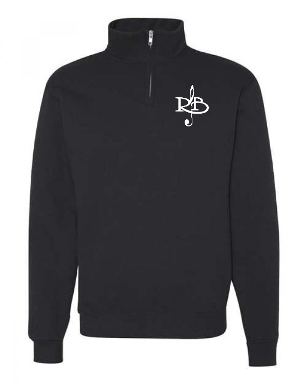 Cadet Collar Quarter-Zip Sweatshirt - Note logo