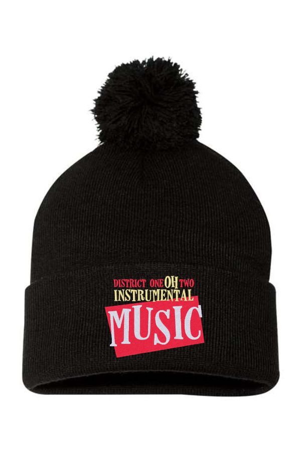 12" Pom-Pom Cuffed Beanie