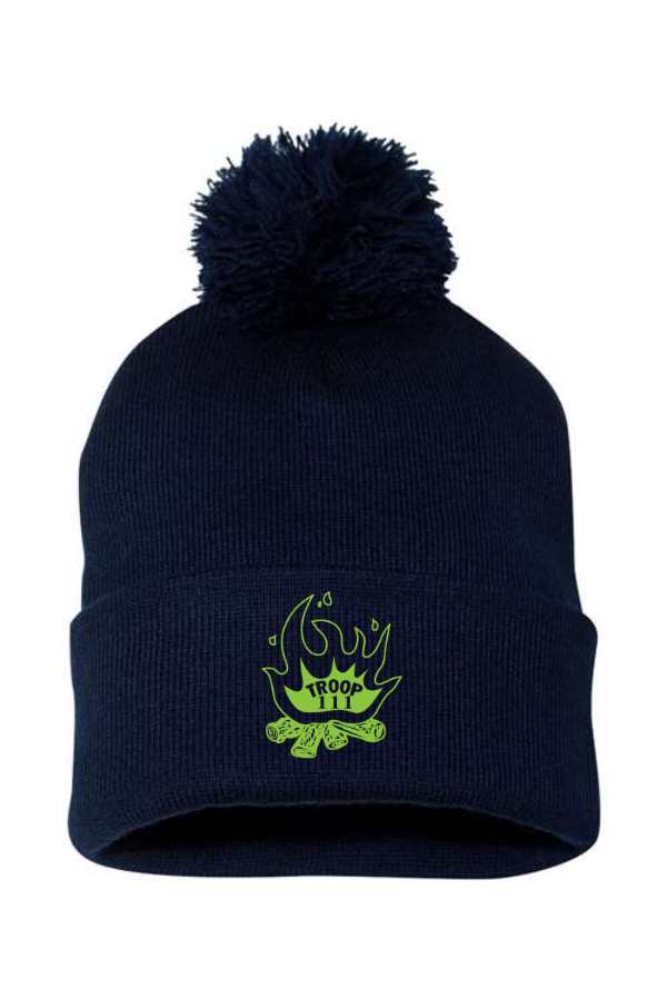 12" Pom-Pom Cuffed Beanie