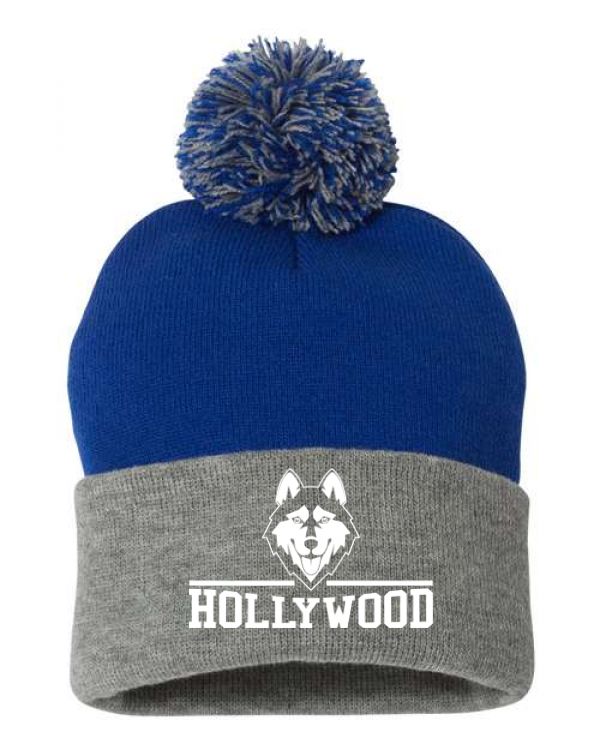 12" Pom-Pom Cuffed Beanie