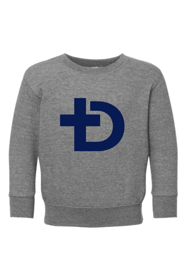Toddler Fleece Crewneck Sweatshirt D Cross Logo