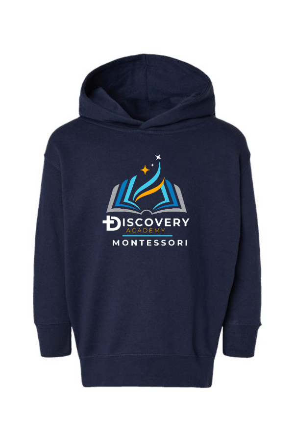 Toddler Pullover Fleece Hoodie- Montessori Logo